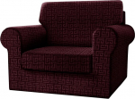SYLC Stretch Sofabezug Samt-Anaglyphen, Sofa &Uuml;berzug Mit Sitzkissen Und R&uuml;ckenkissen F&uuml;r Wohnzimmer, Sofa Cover Sofa&uuml;berwurf F&uuml;r Hunde, Haustiere (Wine Red,Chair - 3 PCS)