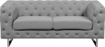 Beliani Luxury Chesterfield Style 2-kohalise diivani padjakate helehall Vissland