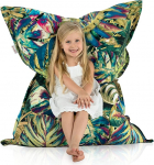 Bean Bag XL hiiglaslik Bean Bag istmepadi siseruumides Bean Bag tool lastele EPS helmed t&auml;idis, eemaldatav kate, masinpesu, Tropic, 138 x 98 cm