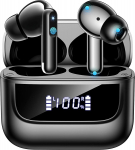 Bluetooth Kopfh&ouml;rer in Ear, 6 Mikrofone ENC Noise Cancelling f&uuml;r Klarere Anrufe, Kopfh&ouml;rer Kabellos Bluetooth 5.4 HiFi Tiefer Bass, USB C Kopfh&ouml;rer, 48Std, LED, IPX7 Wasserdicht Sport Ohrh&ouml;rer Schwarz
