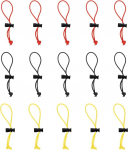 hankekaart 15 St&uuml;ck elastische Kabelbinder, 15 cm, Mehrzweck-Kabel-Organizer, extra dick, verstellbarer Kabelgurt, Knebelbinder, wiederverwendbar, f&uuml;r Zuhause, B&uuml;ro, Reisen, Schwarz/Gelb/Rot