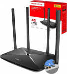 Mercusys MB115-4G LTE ruuter, 4G N300 WLAN ruuter, toetab SIM-kaarte, 4G Cat 4 kuni 150 Mbit/s, 4 x 100 Mbit/s pordid, Plug and Play, kuni 32 seadet.