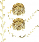 PATIKIL 22 Yards Gold Leaf Ribbon, Leaf Decoration Cord, kunstlik lehtede pael j&otilde;ulup&auml;rg, kingituste pakkimine, pulmadekoratsioon, stiil 8