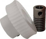 Ritzelgetriebe 1 St&uuml;ck 1 bis 35 &Uuml;bersetzungsverh&auml;ltnis 0,8 Modul Schneckenradsatz 0,8 m 35 Z&auml;hne POM Kunststoff Turbinenrad 8 mm Bohrung Schneckenwelle Antriebsmechanik(8MM BORE)