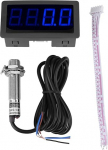 Digital LED Tachometer 4, Electronic Components Other Sensors + Proximity Sensor Hall Sensor, NPN Red/Blue (Blue)