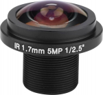 Zerone 5MP Fisheye CCTV Camera Lens M12x0.5 185&deg; Wide Angle 1.7mm Focal Length Security Lens for Fisheye Camera