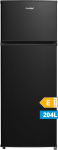 Comfee RCT284DK2A Fridge/Freezer, Top Freezer Compartment, 176 kWh/Year, 143 cm Height, LED Light, Reversible Door Hinge, Black