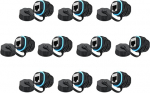 hankekaart RJ45 paneelile paigaldatav IP68 varjestatud t&ouml;&ouml;stuslik paneelile paigaldatav Ethernet LAN l&auml;bip&auml;&auml;su&uuml;hendusliides CAT6/CAT5E/CAT5 jaoks Pack of 10