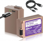 EN-EL25 USB-C 2100 mAh asendusaku Nikon Z-seeria Z50, Z30, Z FC jaoks, t&auml;islaetav 2 tunniga, 2 tk EN-EL25/EL25a C-t&uuml;&uuml;pi aku EN-EL25/EL25a aku