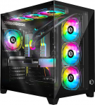 EMPIRE GAMING - Gamer PC korpus CL-242 - ARGB Medium Tower ATX, Micro-ATX ja ITX - 7 ventilaatorit 120mm 3 Pins 5V LED RGB adresseeritav - MB Sync - Mid Tower Black