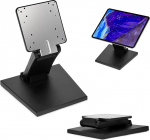 MYOYAY Flat Monitor Stand, Adjustable LCD Monitor Stand, Foldable Metal Desk Mount with VESA Hole, 75x75mm/100x100mm (Black)