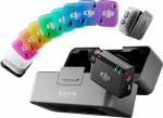 DJI Mic Mini 2 (2 TX + 1 Standard RX + Ladeschale), Lavalier-Mikrofon, Ansteckmikrofon f&uuml;r iPhone und Android/Kamera/Tablet/PC, Handy-Mikrofon, 48h Akkulaufzeit, Magnet-Abdeckungen in Mehreren Farben