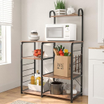 SogesHome pagaririiulid 4-tasandiline k&ouml;&ouml;giriiul pagaritele, mikrolaineahi, vintage stiilis