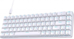 TMKB mehaaniline m&auml;nguklaviatuur, T68se 60% protsendi klaviatuur USB-kaabliga, Anti Ghosting QWERTY paigutus Mini Blue Switches klaviatuur PC Windows/Mac OS, valge