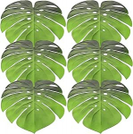 UKCOCO Eva 6 St&uuml;ck Tischsets aus K&uuml;nstlichen Monstera Bl&auml;ttern rutschfest und Hitzebest&auml;ndig Isolieruntersetzer f&uuml;r K&uuml;che Esszimmer und Partydekoration