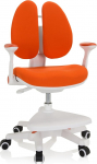 hjh OFFICE 736419 Laste t&ouml;&ouml;laua tool Kid Wing kangast laste t&ouml;&ouml;laua tool koos jalatoega, kokkupandavad k&auml;etoed, oranž/valge