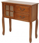 Moderner Massivholz-Eingangstisch mit Schubladen und offenem Regal, schmale Konsole, Sofatisch f&uuml;r Wohnzimmer und Flur, 79,8 cm, helles Walnussholz, Aufbewahrungsl&ouml;sung