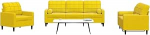 3-osaline diivanikomplekt koos pehmendustega, Lounge diivan, elutoa diivan, k&uuml;lalissohva, diivan, diivanikomplekt, istmem&ouml;&ouml;bel elutuppa, vastuv&otilde;tule, kontorisse ja patjadele, kollane sametne