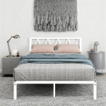 MOFLUT VALGE KAHEKORDNE VOODIRAAM KOOS PEAOSAGA - PEAOSA - RASKE METALLIST VOODIRAAM ALLA