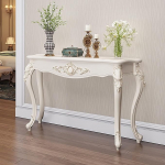 Nordic Porch Foyer konsoollaud, valge, riiul, esiku telefonilaud, kitsas, retro konsoollaud puidust, nikerdatud pinnaga elutuppa (120 x 34 x 85 cm / 47 x 13 x 33 tolli)