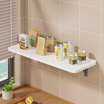 Klappbarer Wandtisch, platzsparend, wandmontierter Tisch f&uuml;r kleine R&auml;ume, Zuhause, B&uuml;ro, Waschk&uuml;che, K&uuml;che, Wei&szlig;, 40 x 20 cm