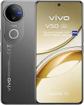 vivo V50 5G nutitelefon 12GB RAM 512GB ROM, 120Hz 6,77-tolline AMOLED, professionaalsed 50+50 MP ZEISS kaamerad, 4K video, 5260 mAh aku, Snapdragon 7 Gen 3, IP69, Dual SIM, NFC, Android 15, mustanahaline