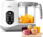 Bear Baby Food Maker, &uuml;he tasandi beebitoiduvalmistaja, auruti segamine, automaatne keetmine ja t&uuml;keldamine, beebipudru valmistamise seade isepuhastuva funktsiooniga, valge