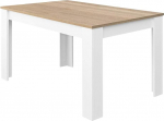Habitdesign Kendra Extendable Dining Table, Living Room or Kitchen Table, Arctic White and Canadian Oak Finish, Size: 140-190cm (L) x 90cm (W) x 78cm (H)