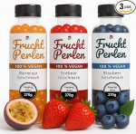 ONHA mullitee helmekomplekt - 3 mullitee komplekt koos popping Boba puuviljahelmedega - puuviljased Tapioka helmed mullitee valmis serveerimiseks - 100% vegan ja gluteenivaba - maasikas, passioni, mustikas.