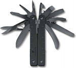 VICTORINOX Swiss Tool Spirit MXBS, 26 funktsiooni, multitool koos tangide, kruvikeeraja, purgiavajaga, nailonist v&ouml;&ouml;kott, must