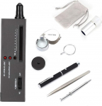 Professionaalne teemantide tester, elektrooniline teemantide tester pliiats, k&otilde;rge t&auml;psusega juveliiride tester koos 10x suurendavate prillidega, PU &uuml;mbris ja pintsetid safiiri, rubiini, kristalli, akaadi, jade jaoks