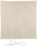 Relaxdays Square Sun Sail, Water-Repellent, UV Protection, with Tension Ropes, Patio, Balcony Sail, W x D 4 x 4 m, Beige
