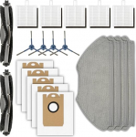 (Pack of 20) T20+ varuosad, mis &uuml;hilduvad Airrobo T20+ robottolmuimejaga, 2 rulliharja, 4 k&uuml;lgharja, 5 tolmukotti, 5 HEPA-filtrit, 4 mopipatja, tarvikute komplekt.