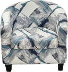 CRFATOP Bedruckter Schonbezug f&uuml;r Clubstuhl, Sesselbezug, 2-teilig, Polyester, Stretch, rund, M&ouml;belschutz f&uuml;r Bar, Theke, Wohnzimmer, 19