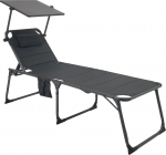 Technaxx Folding Sun Lounger with 20 W Solar Sun Protection TX-275 - Adjustable Backrest, 120 kg Load Capacity, IP54, USB-A & USB-C Ports, with Side Pockets for Storage, Ideal for Camping and