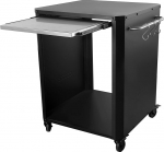 cozze&reg; Stainless Steel Outdoor Kitchen Table with Extendable Table/Chopping Board - Versatile, Robust & Elegant for Pizza Ovens, Ideal for Outdoor Kitchens, 77 x 66.5 x 82.5 cm, Black