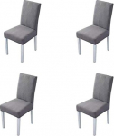 ELR 4 Pack Dining Chairs Stretch Spandex Removable Washable Protective Covers for Dining Room/Hotel/Ceremony/Banquet Wedding Party Chairs (Grey)