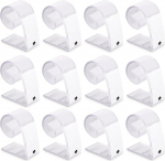 WedDecor plastist laudlineklambrid konksude ja silmadega, klambrid, l&auml;bipaistvad lauaplaadi klambrid, valge, 4,5 cm x 2,5 cm x 4,5 cm