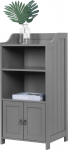 Relaxdays Vannitoakapp, K x S x M: 86 x 40,5 x 36 cm, 4 kambrit, 2 ust, MDF, kitsas vannitoakapp, hall