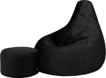 Icon Performance Mesh Gaming Bean Bag XXL koos tugitooliga, must, kootud kangas, suur Bean Bag Adult koos t&auml;idisega, Bean Bag, Gaming Chair, Lounge Chair, Lounge Chair, magamistuba, elutuba