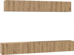 TV Schrank,TV-Schrankset Wandmontiert 5 pcs Artisan-Eiche Holzwerkstoff,TV Board H&auml;ngend Schrank Fernsehschrank TV Bank Wohnzimmer M&ouml;bel Modern Wandschrank f&uuml;r Wohnzimmer Schlafzimmer