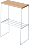 YAMAZAKI 4382 Tosca Minimalistlik k&uuml;ljelaud, valge, teras/puit, 42 x 22 x 56,5 cm