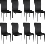 Baiyun s&ouml;&ouml;gitoa toolid, komplekt 8, ergonoomiline seljatugi terasraamiga, kvaliteetne flanell paksendatud k&auml;snaga, mugav kodu- ja k&ouml;&ouml;gim&ouml;&ouml;bel (8, must)