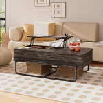 Kohvilaud reguleeritava k&otilde;rgusega - 3-osaline t&ouml;&ouml;stuslik laud, pikendatav sahtli, tugev metallraam ja varjatud hoiuruum, kohvilaud elutuppa, v&auml;ikestesse ruumidesse, kodukontorisse