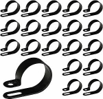 20 St&uuml;ck schwarze Nylon-R-Typ-Klemmen, Organizer, Kabel-Clips, gepanzerte Kabel-Clips, f&uuml;r elektrische Leitungen, Kabel, Draht-Management 20 St&uuml;ck schwarze Nylon-R-Typ-Klemmen, Organizer, Kabel-Clips, gepanzerte Kabel-Clips, f&uuml;r elektrische Leitungen ...