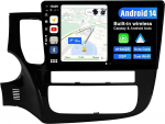 BXLIYER Android 14 autoraadio, mis sobib Mitsubishi Outlanderile (2012-2018) - 4G+64G - sisseehitatud DSP/Carplay/Android auto - kaamera + MIC - on 10,1-tolline 2 DIN - roolijuhtimispult WiFi DAB Fast Boot