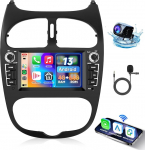 Hodozzy 4GB + 64GB Android autoradio Peugeot 206 206CC 206SW 1998-2016 Citroen C2 2004-2008, 6,2-tolline puuteekraan koos Carplay Android auto navigatsiooniga WiFi Bluetooth DSP FM / RDS raadio Canbus