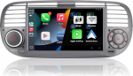 Autoraadio Fiat 500 raadio koos puuteekraaniga USB Bluetooth FM/AM Linux Double DIN autostereos&uuml;steem koos Carplay Wireless / Android Car (must)