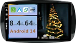 [4GB + 64GB] Android 14 Autoradio Benz Smart 453 Fortwo 2014-2020-2 DIN [Integreeritud juhtmevaba CarPlay/Android Car/DSP/GPS]-IPS 9-tolline koos kaameraga + MIC-DAB/juhtimisratta juhtimine/MirrorLink