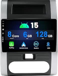 [6G + 128G] Android 15 Double DIN autoraadio sobib Nissan X-Trail T31 (2007-2015) Kaamera + mikrofonivaba tugi roolijuhtimine RDS 4G WiFi DAB Carplay BT5.0